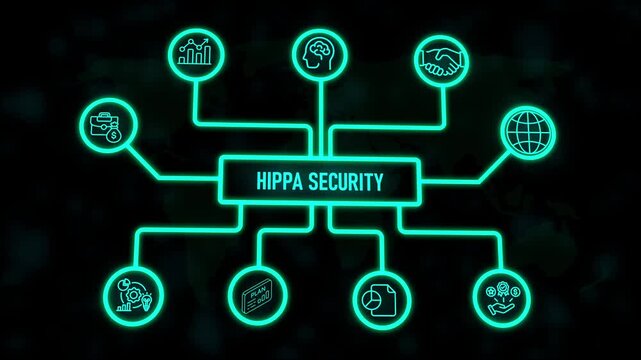 Internet, business, Technology and network concept.  HIPPA security business technology privacy concept.