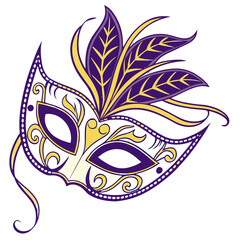 Neon Halloween Masquerade Mask – Elegant and Mysterious Vector Illustration. Perfect for: Halloween masquerade party invites, costume shop branding, elegant spooky themes