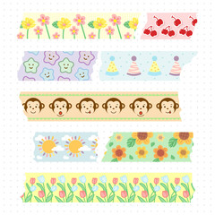 adorable decorative tape for journal element design pack