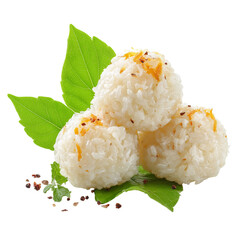 Osmanthus sticky rice balls, isolated on a white background