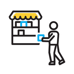 Vector multi color icon for Restocking