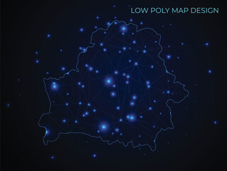 abstract digital networking connectivity vector map design