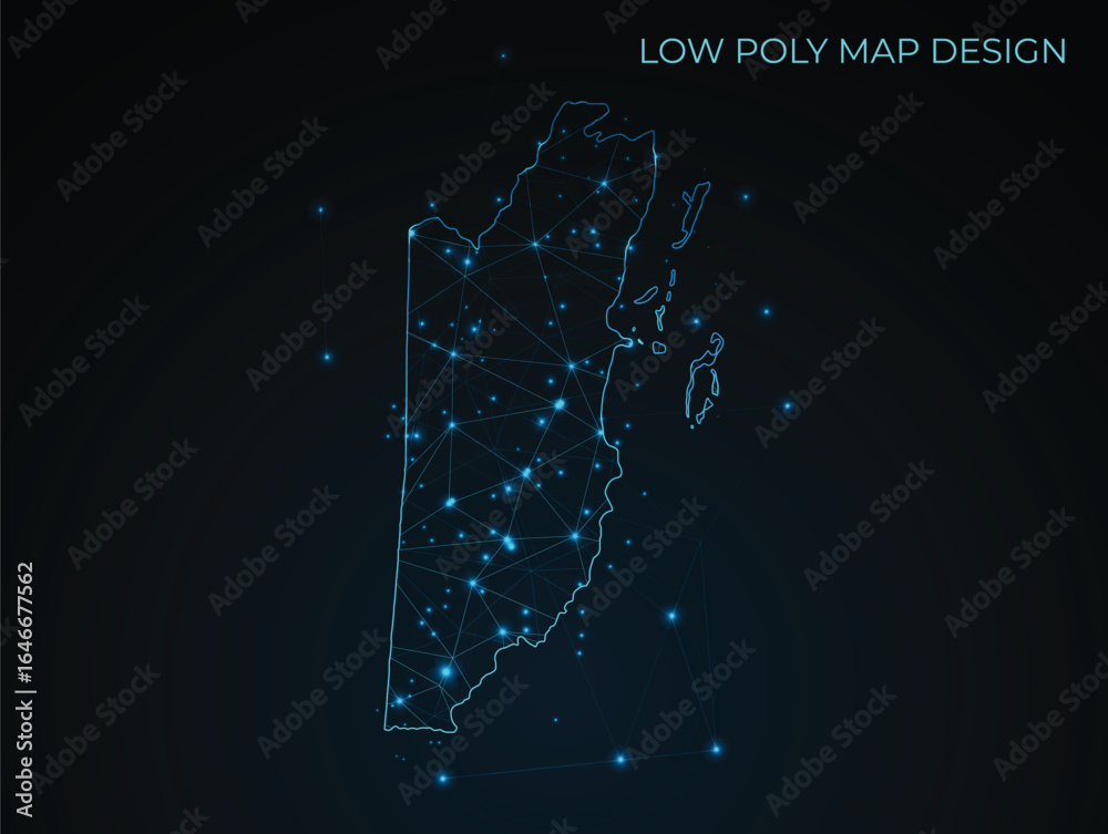 Wall mural abstract digital networking connectivity vector map design