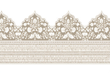 Obraz premium Elegant floral border design with intricate patterns perfect for luxury invitations, wedding decor, and sophisticated branding projects