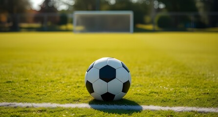 Obraz premium soccer ball on the field