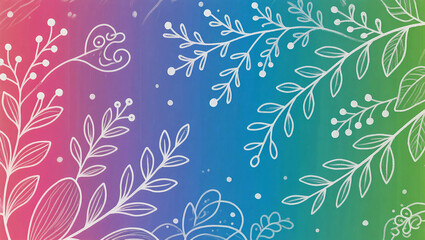 Colorful abstract design with intricate floral patterns