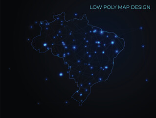 abstract digital networking connectivity vector map design