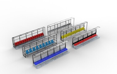 stadium bleacher 3D model