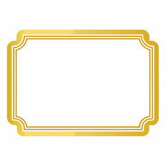 Elegant golden decorative border with softly curved corners