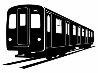 Subway Train Silhouette