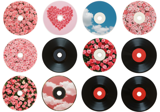 Vintage vinyl records set