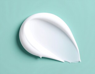 White cream smear on a teal background (1)