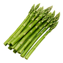 Fresh green asparagus spears arranged on black background healthy eating spring vegetable