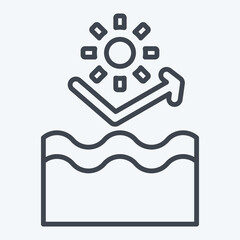 Icon UV Protection. related to Dermatology symbol. line style. design editable