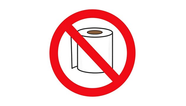 No toilet paper allowed