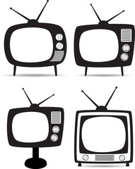vector retro tv set 