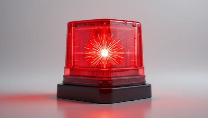 Red Emergency Beacon Light Isolated on background