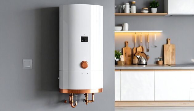 White water heater in modern kitchen (2)