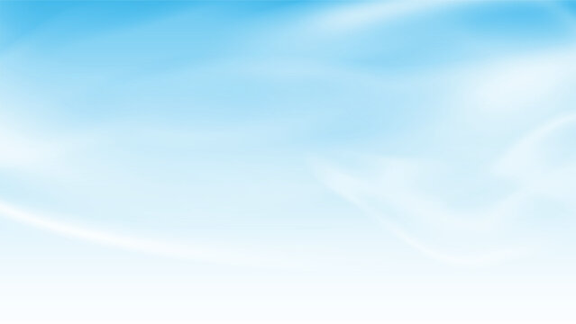 blue sky background with abstract white flowing cloud. landscape cartoon scene