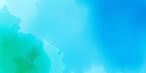 Abstract blue-green watercolor wash, textured paper background,   art,  background
