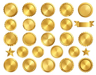 Gold badges and seals collection