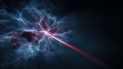 A dynamic abstract rendering of energy waves and light in vibrant hues.