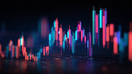 Vector illustration of a candlestick chart ideal for stock market