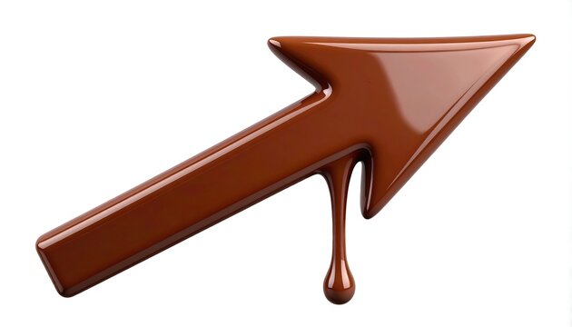 Melted chocolate arrow