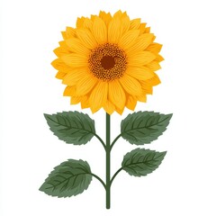 Obraz premium Vibrant sunflower bloom garden graphic illustration nature close-up