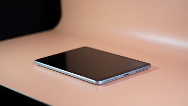 Modern folded smartphone with a sleek metallic frame on a neutral background