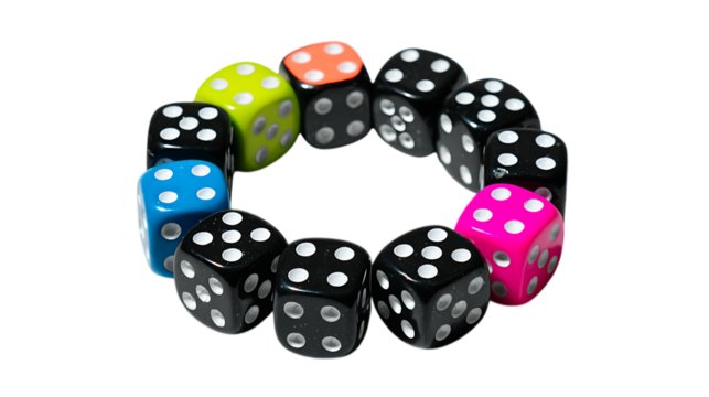 dices isolated on white background