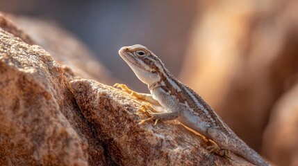 Fototapeta premium Small lizard on rock