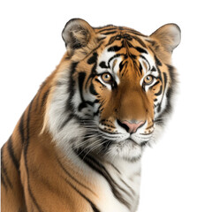 Fototapeta premium Portrait of a tiger against black background