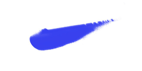 Vivid cobalt blue paint brush stroke on white background. Bold and textured artistic mark for modern design projects. Perfect for posters, digital art, and creative layouts.