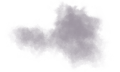 Soft gray smoke cloud isolated on white background. Realistic misty vapor texture for design, overlay, or atmospheric effect. Perfect for fog, haze, and weather illustration projects.