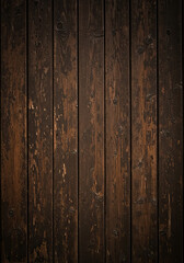 Fototapeta premium Old wooden panel wall or floor with paint chipping
