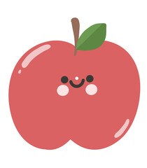 Cute smiley food illustration 