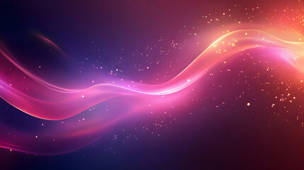 Obraz premium Abstract colorful wave background with glowing particles, suitable for presentations
