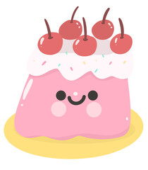 Cute smiley food illustration 