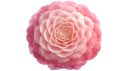 Pink Camellia Bloom, isolated on transparent background