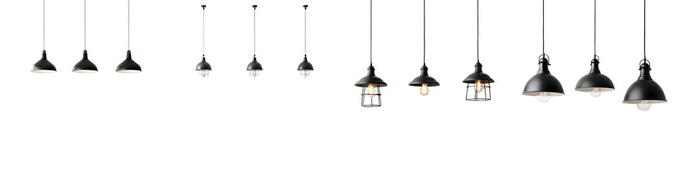 Pendant Lamps - Black Industrial Style Lighting Fixtures