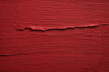 Deep crimson lipstick texture