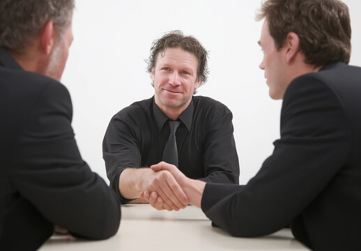 A digital display of financial data with upward arrows, graphs, business, meeting - Powered by Adobe