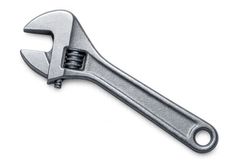 Chrome adjustable wrench isolated on transparent background, ready for your next diy or construction project