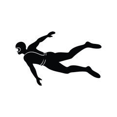 silhouette of a man jumping