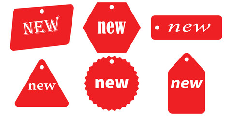 New badge vector icon . special offer tag. New feature or new product badge icon set, New product label for web, app and packaging. EPS 10
