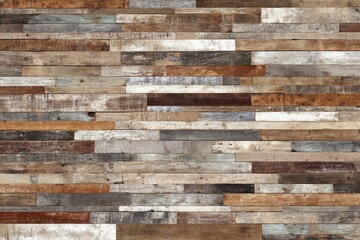 Reclaimed wood plank wall