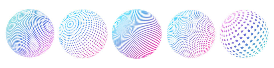 3d circle gradition symbol set,
분홍색과 파랑색의 3d 원형 그라데이션 심볼세트