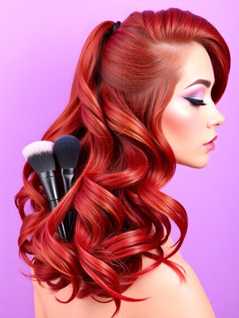 Vibrant photo of pony Hair Professionelle Make Up Eye Shadow Brush Set Biller & Fotoen.