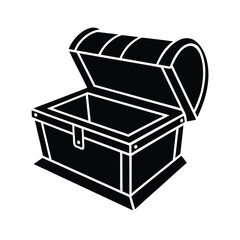 treasure chest isolated on white